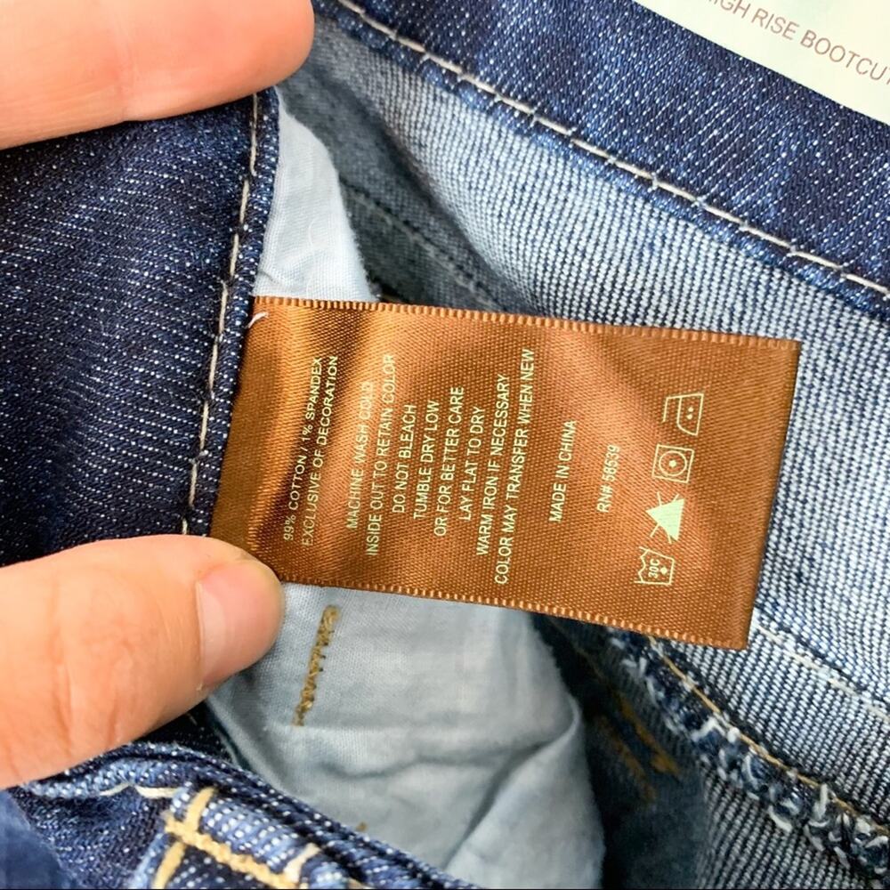Kut from the Kloth Natalie Dark Wash High Rise Contrast Bootcut Jeans Size 6 - Picture 12 of 14